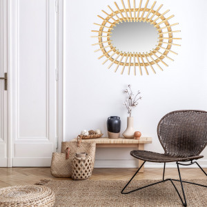 Oglinda perete Boho 57CM QDJ5749 - Img 2