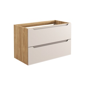 Set mobilier 120cm cu blat, lavoar pe blat Cloud si dulap inalt - Img 2