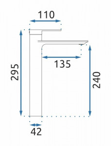 Baterie pentru baie REA Storm Titanium High - Img 4