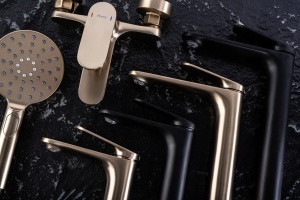 Baterie pentru cadă Rea Marco brush gold - Img 3
