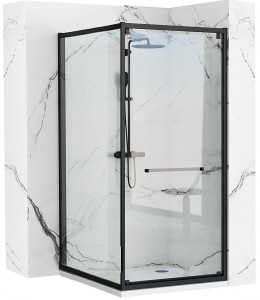 Cabina de dus Rea Space In Black 80x100 - Img 1