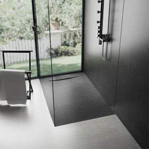 Cadita de dus Bazalt Black 80x120 - Img 3
