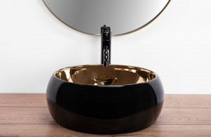 Lavoar pe blat REA Luna Gold/Black - Img 7