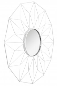 Oglindă geometrică albă 58 cm - Img 2
