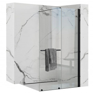 Paravan de dus Rea Cortis Black 120 - Img 1