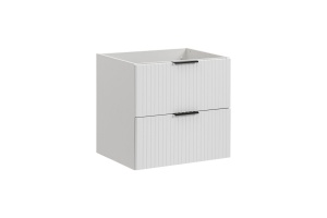 Set de mobilier 120 cm cu blat, 2 lavoare Anna pe blat, un dulap înalt și o oglindă - Img 2