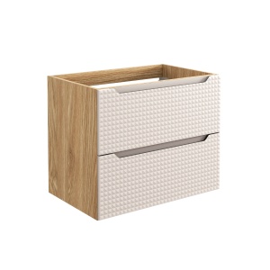 Set de mobilier de 70 cm cu blat si lavoar de blat Nika - Img 2