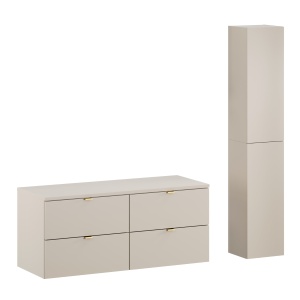 Set mobila 120cm cu blat si dulap inalt - Img 1