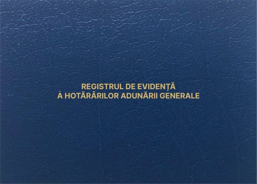 Registru de evidență a hotărârilor Adunării Generale