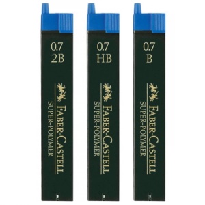 Mine creion mecanic hi-polymer 0,7mm, 12 buc/set, FABER-CASTELL
