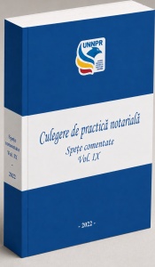 Culegere de practică notarială, vol. IX