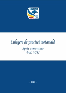 Culegere de practică notarială, vol. VIII