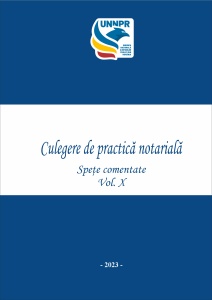 Culegere de practică notarială, vol. X