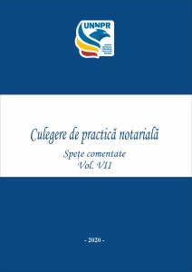 Culegere de practică notarială, vol. VII