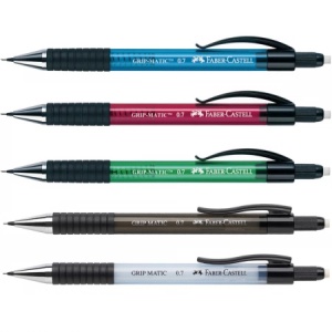 Creion mecanic 0,7 mm, FABER-CASTELL Grip Matic - bleu si negru