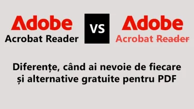 Adobe Acrobat vs Adobe Acrobat Reader: diferențe, când ai nevoie de fiecare și alternative gratuite pentru PDF