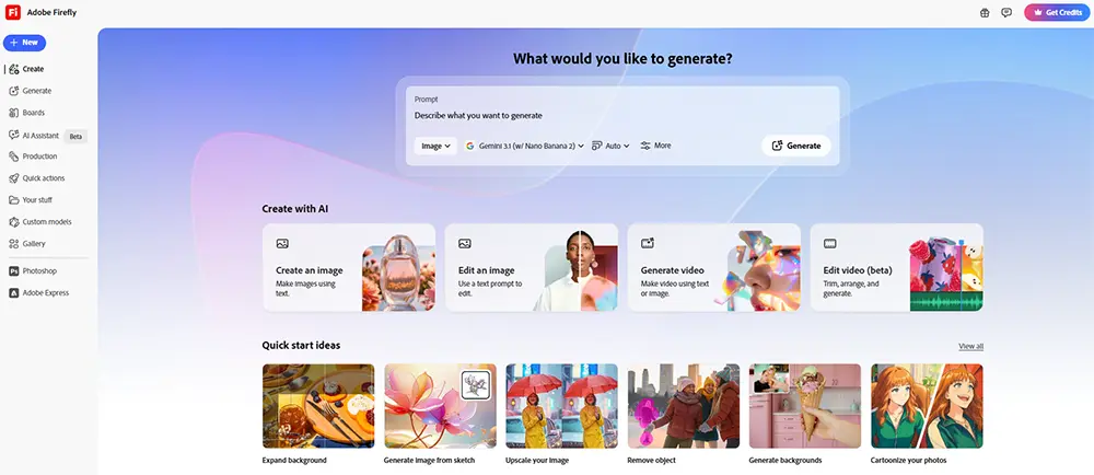 Licență Adobe Firefly Standard for Teams subscripție anuală — Adobe Certified Reseller România Licență Adobe Firefly Standard for Teams originală — generare imagini și video cu AI, 2000 credite premium lunar pentru echipe