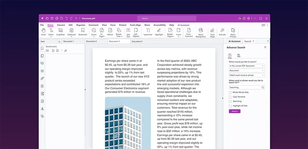 Interfața de lucru oficială Foxit PDF Editor pentru managementul documentelor - LicențePC