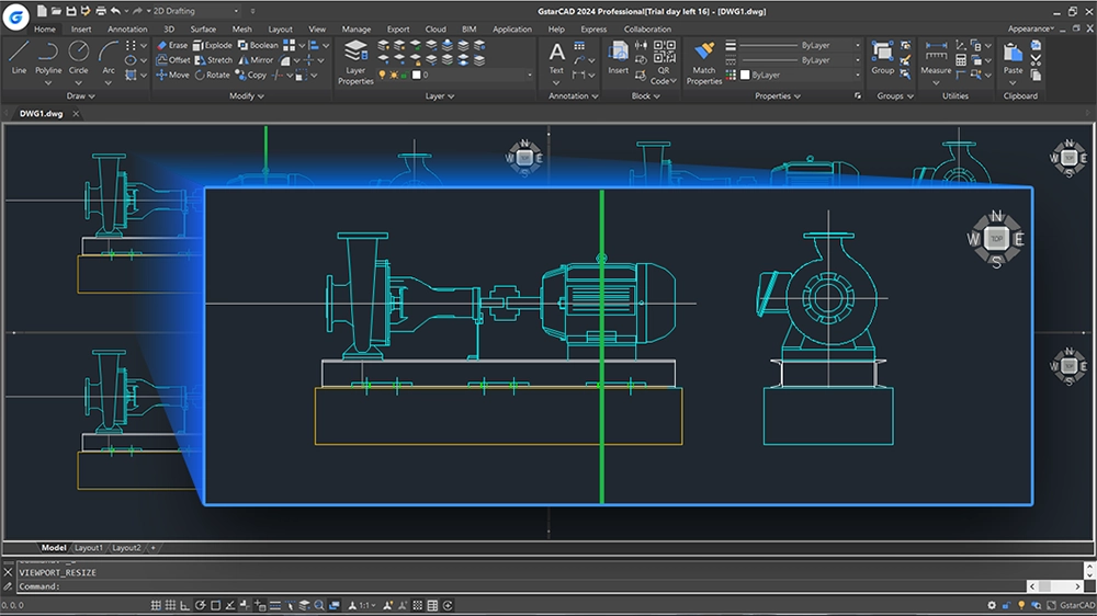 GstarCAD 2027 Plus licență permanentă — Gstarsoft GstarCAD 2027 Plus — interfață proiectare CAD 2D și 3D, alternativă AutoCAD