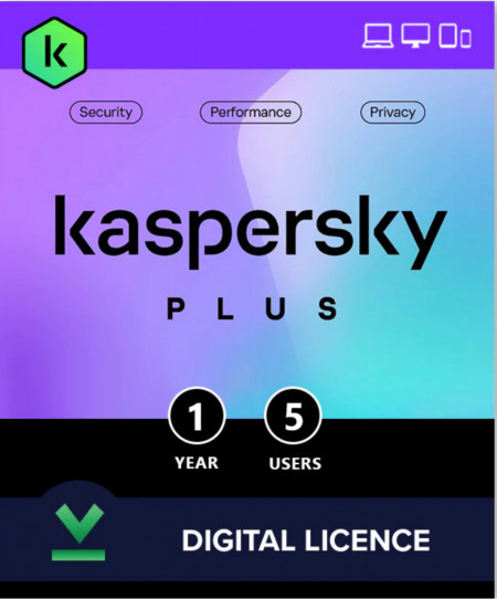 Licență Kaspersky PLUS 5 Dispozitive, 1 an, Licenta Electronica