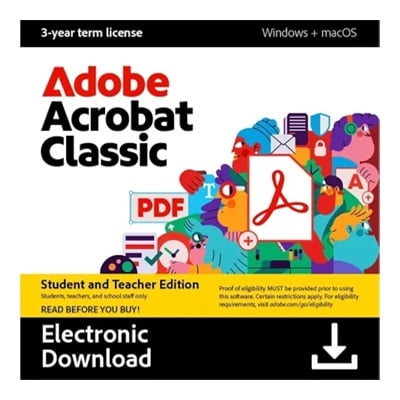 Licență Adobe Acrobat Classic 2024 studenți și profesori – licență (3 ani) ESD