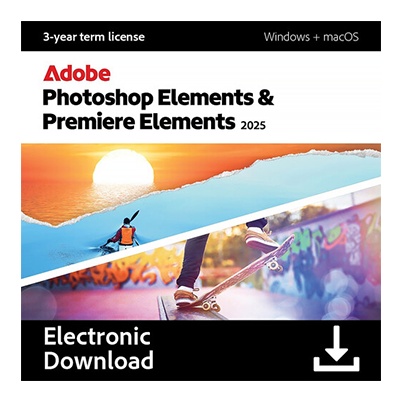 Licență Adobe Photoshop Elements + Premier Elements 2025 Windows/Mac – 1 utilizator / 3 ani