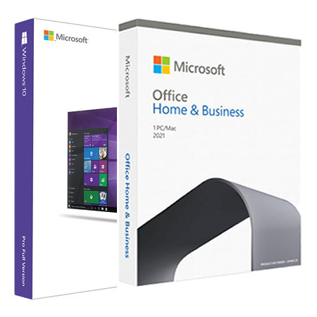 Windows 10 Pro OEM DVD & Microsoft Office Home and Business 2021 BOX