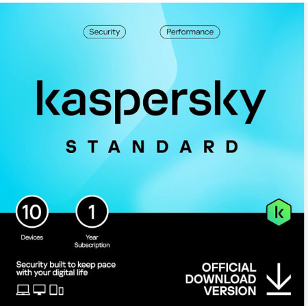 Licență Kaspersky Standard 10 Dispozitive, 1 an, Licenta Electronica