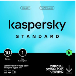 Kaspersky Standard | 10 Dispozitive | 1 An | Licență Electronică