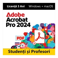Adobe Acrobat Pro 2024 studenți și profesori | Desktop Windows + macOS | Licență 3 Ani