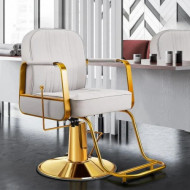 Scaun coafor, frizerie Dope - Crem Gold - Img 2