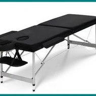 Pat masaj 2 sectiuni - - masa masaj - structura Aluminiu Negru