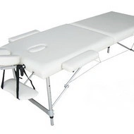 Pat masaj 2 sectiuni - - masa masaj - structura Aluminiu Alb