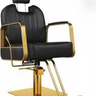 Scaun coafor, frizerie O - Negru Gold