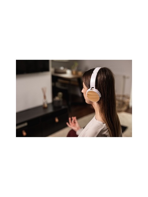 AX™ Căști wireless pliabile, detalii din bambus | Hollie