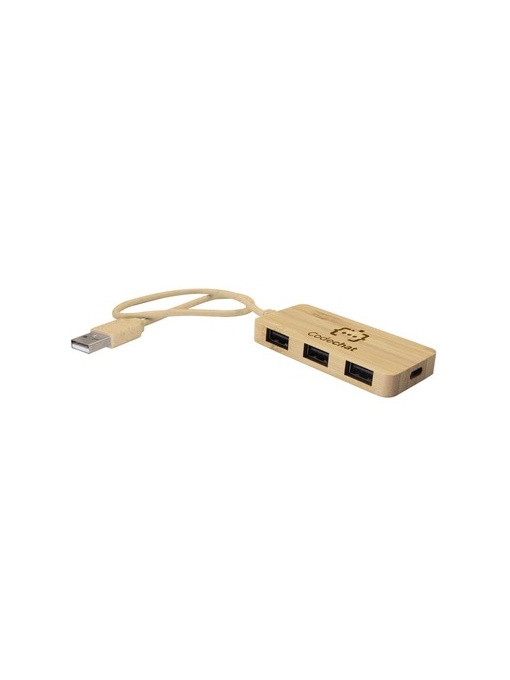 AX™ Hub USB și USB-C din bambus B'RIGHT | Kenzie