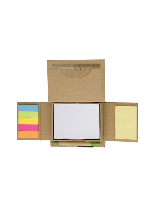 AX™ Memo holder, notebook, sticky notes, ball pen, ruler