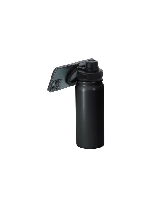 AX™ Sticlă termo din oțel inoxidabil reciclat 600 ml, suport rotativ magnetic pentru telefon