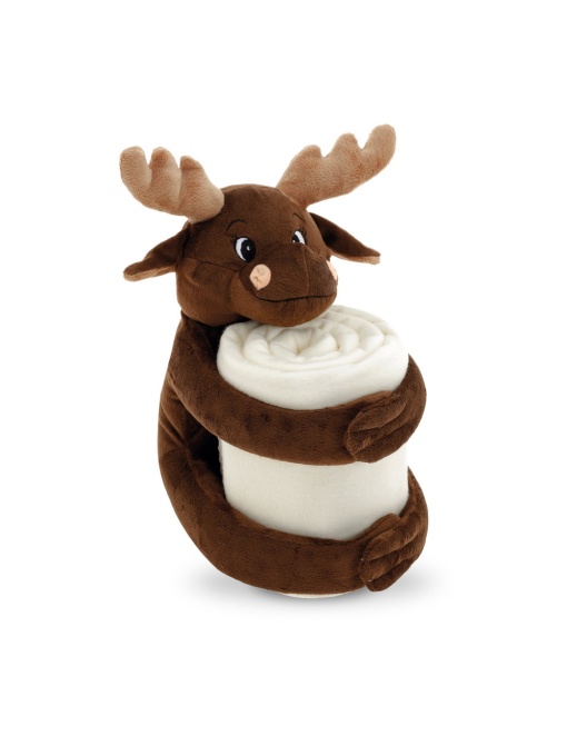 hi!™ MOOSE Pătură cu jucărie de pluș (180 g/m²)
