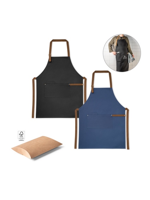 hi!™ VESPER Șorț din pânză din bumbac 100% (300 g/m²) cu detalii metalice - Img 1