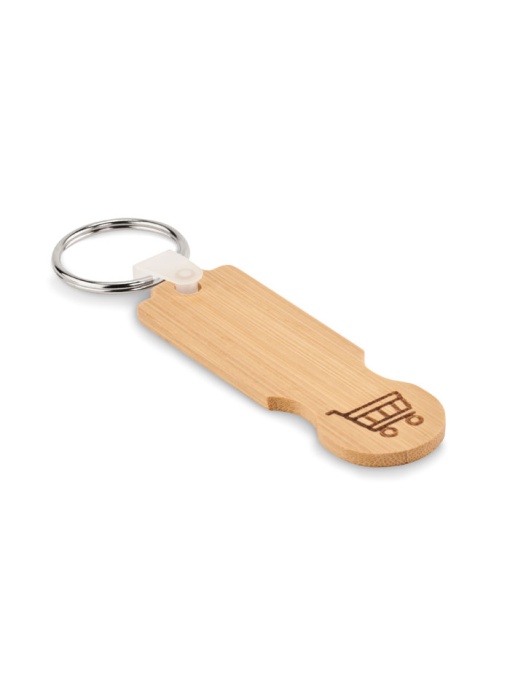 MO™ Compras – Breloc de bambus cu moneda