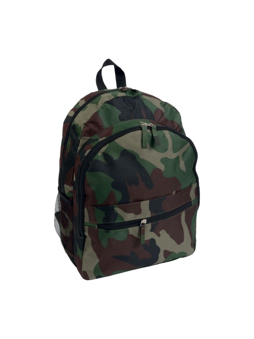 ON™ 600D polyester 6-pocket backpack (two mesh side pockets). Front pocket with velcro