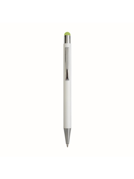 ON™ Aluminum push button ball pen with colored touch screen and laser engraved logo
