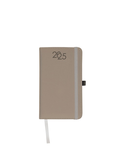 ON™ Daily diary 2025 with cover with edge stitching, pen holder and white paper