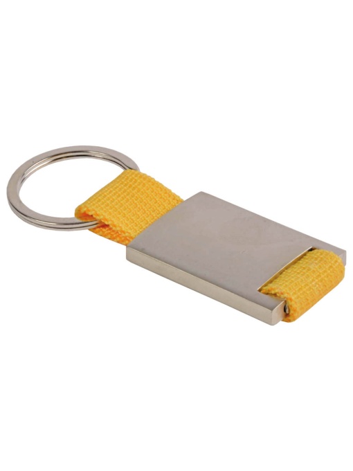 ON™ Metal and nylon key ring in a black box