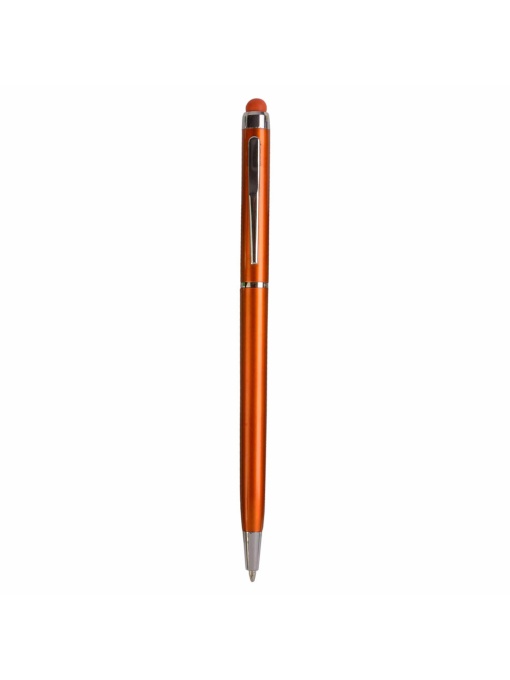 ON™ Plastic twist pen with touchscreen rubber tip and metal clip