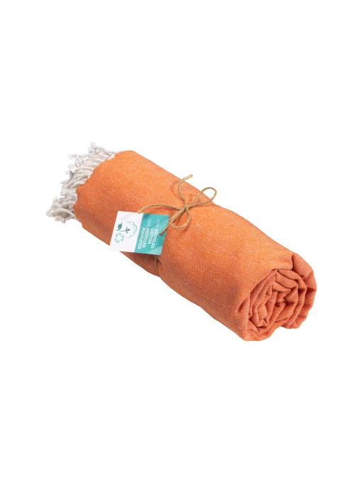 ON™ Recycled cotton fringed beach towel, size 90x170 cm