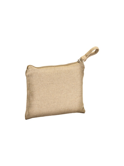 ON™ Toc de frumusețe/portofel din bumbac reciclat 280 g/m2 cu închidere cu fermoar