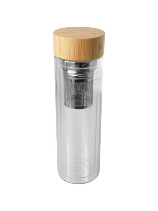 PF™ Bailey sticlă infuzor 400 ml din sticlă borosilicată cu capac din bambus