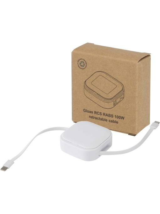PF™ Gloas 5-in-1 recycled retractable data sync and 100W fast charge cable with smartphone tool kit